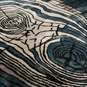 Luxury Modern Hotel Wool Silk <b>rugs</b> Customized Grey Multi-Hand <b>Tufted</b> Abstract Design for Unique Rooms Kitchens Plush Pile Height - Product Image 3