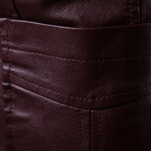 Chaqueta de Cuero PU Entallada para Hombre, Blazer Casual de Negocios con Botones, Abrigo de Traje Cómodo para Fiesta, Piel de Cocodrilo - Product Image 6