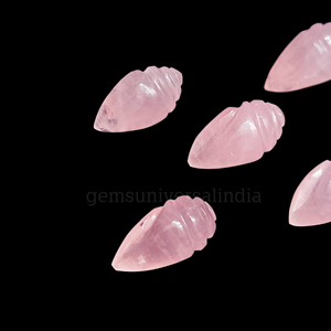 ลูกปัดเปลือกหอยควอตซ์ธรรมชาติสลักเป็นรูปดอกกุหลาบอัญมณีสำหรับทำเครื่องประดับขนาด12มม. แกะสลักหินควอตซ์หลวมๆประดับลูกปัด - Product Image 5