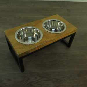 Ensemble de gamelles doubles en bois écologiques pour chiens et chats - Product Image 1