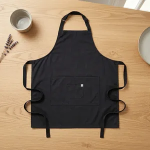 Delantal Clásico sin Mangas, 100% Lona de Algodón Ecológica, Color Amarillo Mostaza, con Bolsillo, Lavable a Máquina, para Cocinar y Uso Diario - Product Image 3