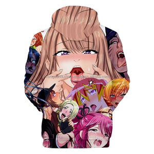 Sudadera con capucha con sublimación de Anime personalizada para invierno Tallas grandes 100% Algodón Servicio OEM Navidad - Product Image 4