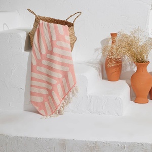 Serviette turque en tissu éponge à chevrons, jacquard à chevrons, 100% coton, 36x66 pouces - Product Image 6