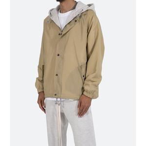 Coupe-vent léger OEM avec col tournant Vestes pour entraîneurs de sport modernes Logo personnalisé Imperméable à capuche décontracté Vente en gros - Product Image 4