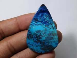 Piedras curativas 100% piedras preciosas de azurita con forma de corte de pera genuina bellamente pulidas naturales para uso de joyería a precio de fábrica - Product Image 6