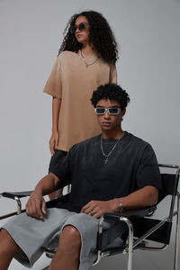 เสื้อยืดวินเทจโอเวอร์ไซซ์สีแอซิดแบบซีดจางพร้อมลวดลายยาวเสื้อยืดเปล่าสำหรับผู้ชาย - Product Image 3