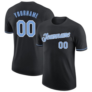 Directo Engro ropa deportiva al por mayor personalizado negro azul claro-blanco rendimiento camiseta - Product Image 1