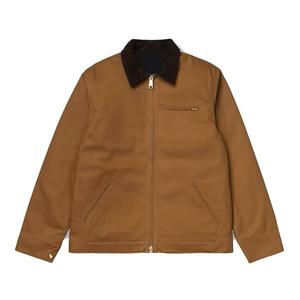 Hot Supplier Men's Custom Classic Color Plus Size Breathable Zipper Knitted <b>Canvas</b> Cotton Casual Workwear Winter Bomber Jacket - Product Image 1