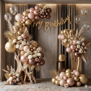 Party Love - 6 Guirnaldas Doradas de Feliz Cumpleaños de 4 Metros, Decoraciones Hechas en China, Modelo 44285 - Product Image 5