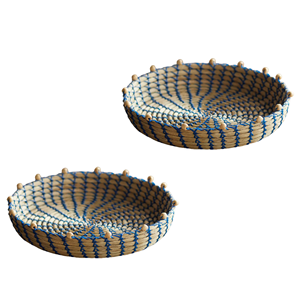 Bol de service en jonc de mer rond le plus vendu bol de fruits en jonc de mer pour la décoration intérieure décor de fête prix bon marché en gros du Vietnam - Product Image 2