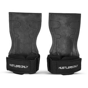 Hustlers Only Sangles de musculation réglables en cuir noir pour exercices des doigts, durables, pour la gym, Savage - Product Image 2