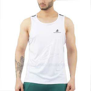 Camiseta sin mangas de gimnasio para hombre con logotipo personalizado de alta calidad de secado rápido y venta caliente estilo liso hecho con el mejor material - Product Image 1