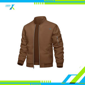 Blouson bombardier léger et décontracté pour hommes, manteau coupe-vent zippé avec poches pour le printemps et l'automne - Product Image 3