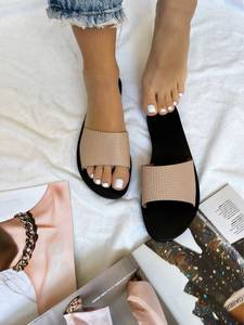 Chanclas negras para mujer, sandalias marrones de cuero genuino hechas a mano, chanclas - Product Image 5