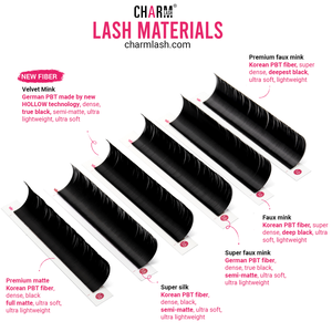 Extensiones de pestañas CharmLash de larga duración Easy Fan Lashes Soft Matte BC Curl con bandejas de etiqueta privada - Product Image 5