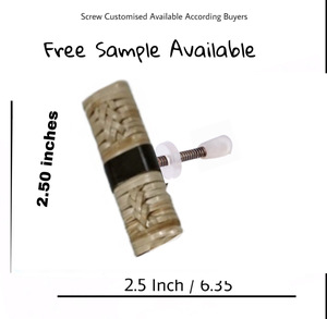 Meilleurs fournisseurs Boutons de barre en T faits à la main en rotin naturel tissé bois tiroir poignée d'armoire tire pour cuisine chambre commode et garde-robe - Product Image 3