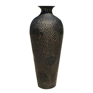 Best Selling QAMAR OVERSEAS Iron Metal <b>Gold</b> Finish Modern Design Floor <b>Vase</b> for Wedding and Home Decor Made in Uttar Pradesh - Product Image 5