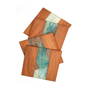 Ensemble de sous-verres en bois et en résine de nouveau look avec une qualité et des matériaux extra premium top tendance à très bon prix - Product Image 3