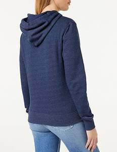 Sudadera con capucha de lana de algodón con cremallera completa para mujer con forro de nailon transpirable Tela de lona Ajuste cómodo - Product Image 3