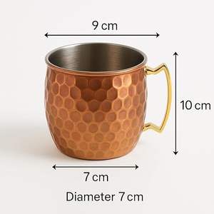 Taza de Cobre Moscow Mule con Logotipo Personalizado al por Mayor, Capacidad Hecha a Mano, Diseño Clásico, Tapa Hermética, Aislamiento al Vacío, Pajita para Café - Product Image 2