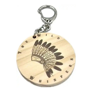 Elegant Round Wooden <b>Keychain</b> – Key Ring Gift for Souvenir & <b>Personalized</b> Branding - Product Image 6