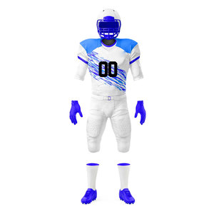 Ensemble de maillots de football américain personnalisés pour équipe professionnelle, pour hommes adultes, 100% polyester, manches courtes, logo sur le devant, uniforme sportif - Product Image 3
