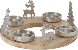 Portavelas de ciervo decorativo de cuatro polos de alta calidad, Base de madera para Decoración de mesa del hogar, precio de fábrica, Navidad, 50 Uds. - Product Image 5