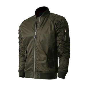 Chaqueta Bomber para Hombre con Logotipo Personalizado 2025, Relleno de Fibra, Cuello Alto, Triple Botonadura, Secado Rápido, Transpirable, 100% Poliéster, Estilo Urbano - Product Image 4