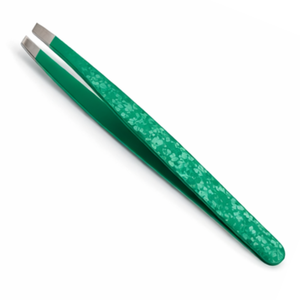 Pinzas Profesionales de Primera Calidad para Cejas, Duraderas, con Patrón Verde, de Acero Inoxidable, Punta Inclinada, Herramienta Cosmética para Depilación de Cejas - Product Image 6