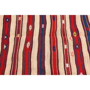 Vintage Rug, Large 5.4x8.4 ft Turkish Rug, <b>Red</b> Floral <b>Wool</b> Rug - Product Image 3