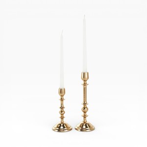 Paire de bougeoirs de table en finition or premium pour la décoration de la maison de luxe, la mise en place de la salle à manger et une ambiance festive - Product Image 4