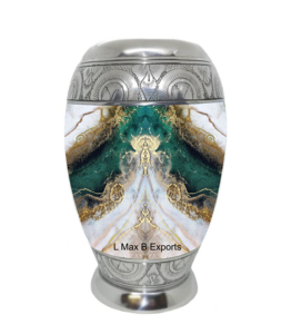 Urnas de cremación relámpago Moon Asteroids Storm Clouds para cenizas humanas con bolsa de terciopelo gratis Fabricante indio - Product Image 5