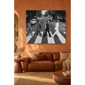 Impression sur toile Fida Black and White Abbey Road Crosswalk - Product Image 1