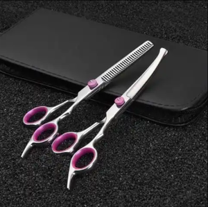4 Kit 4cr acero 7 pulgadas mascota perro tijeras de aseo corte tijeras de pelo peine perro aseo adelgazamiento peluquero tijeras de peluquería conjunto - Product Image 3