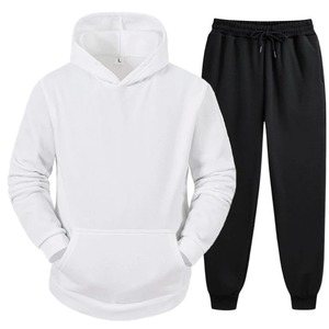 Casual Color sólido sudaderas con capucha y pantalones de chándal de alta calidad para hombre hogar al aire libre chándal de manga larga Otoño Invierno Jogging Sportwear - Product Image 4