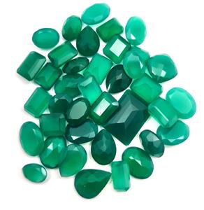 อัญมณีเหลี่ยมเพชรพลอยสีเขียวธรรมชาตินิลผสมหินหลวม - Product Image 1