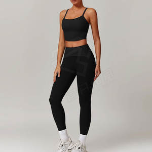 Ensemble de yoga sans couture de haute qualité pour femmes ensemble de yoga en polyester Spandex vendu à chaud pour femmes - Product Image 1