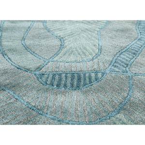 Alfombra Rectangular Clásica Azul Adrift Hecha a Mano con Lana y Viscosa, Diseño Abstracto para Hogar y Pasillo, para Adolescentes, TR-15187 - Product Image 3