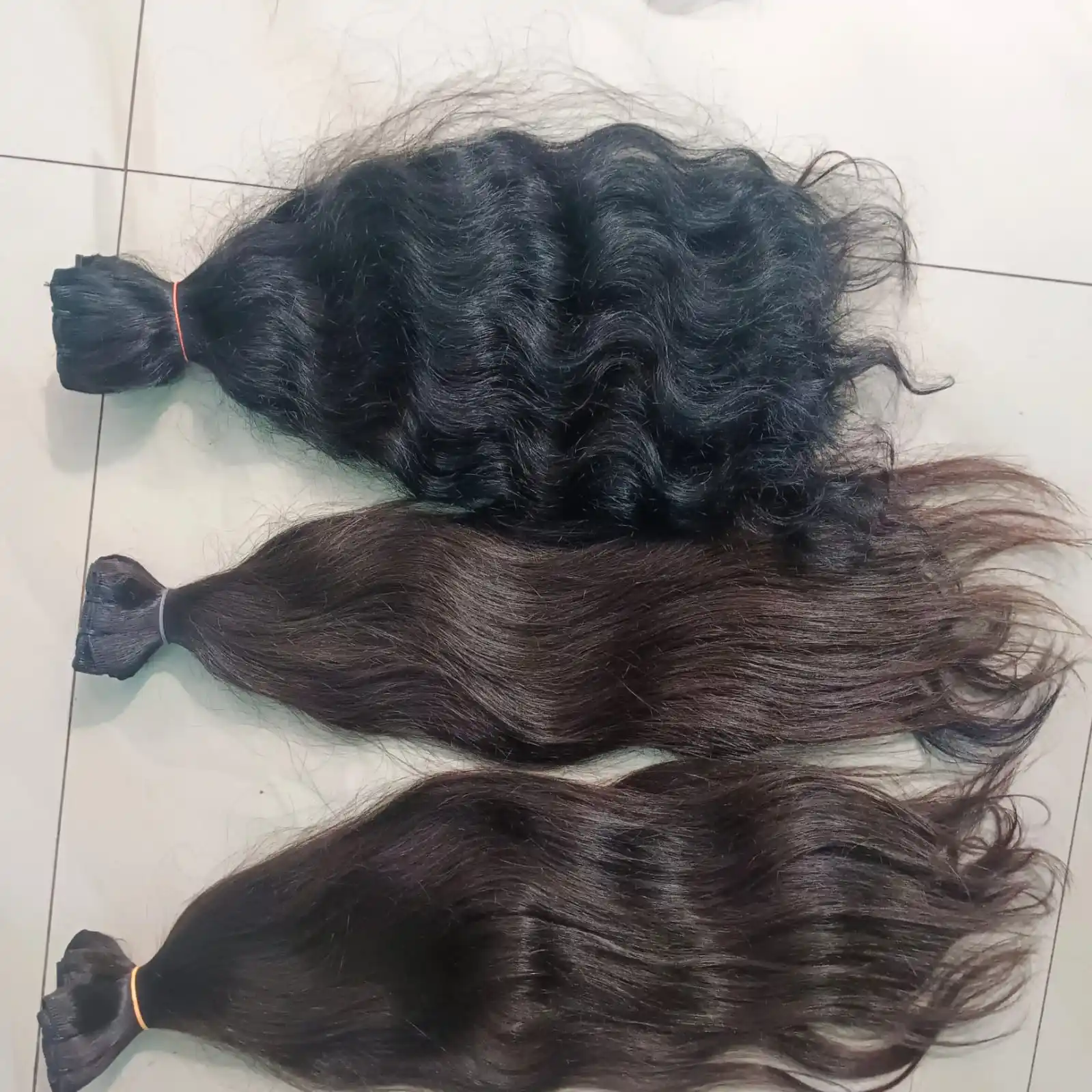 Extensiones de cabello indio más vendidas Extensiones de cabello crudo Extensiones de cabello virgen 100% cabello humano natural