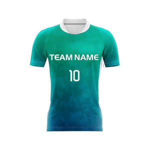 Conjunto de camisetas de fútbol unisex de alta calidad, uniformes de fútbol de poliéster de color personalizado con impresión de nombre, transpirables y elegantes - Product Image 2