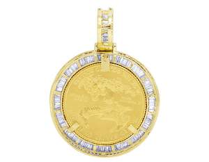 เครื่องประดับฮิปฮอปแบบกำหนดเองใน S925จี้ชุบทองสีเหลืองเงินจี้เพชร - Product Image 3