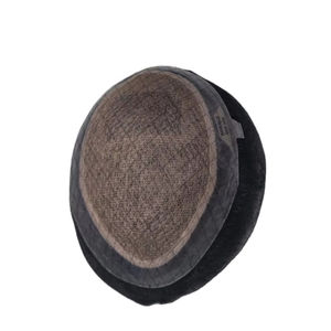 Perruque toupet Miraje Model Taz BD en cheveux humains Remy indiens avec une densité de 100%, vague profonde naturelle et vague corporelle, base en dentelle PU - Product Image 2