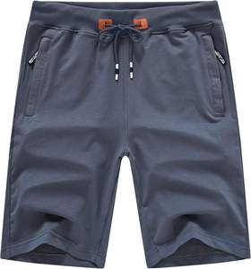 INDEX APPAREL Pantalones Cortos Bermuda de Algodón de Color Sólido para Hombre, Cintura Media, con Cordón Ajustable, Casuales, con Bolsillos - Product Image 3