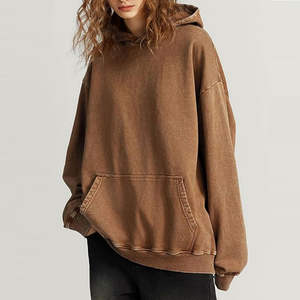 เสื้อฮู้ดแขนยาวสำหรับผู้หญิงเสื้อฮู้ดผ้าซักกรดสำหรับผู้หญิงน้ำหนักเบาออกแบบโลโก้ได้ตามต้องการ - Product Image 5