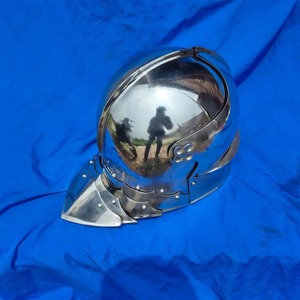 หมวกกันน็อคเหล็กไวกิ้งแบบปรับแต่งได้โซ่ใบมีดเหล็กกล้าคาร์บอนสูงสวมใส่ได้เครื่องประดับชุดมีดกรีก - Product Image 4