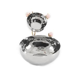 Bol de service en métal en acier inoxydable de grande capacité avec finition polie miroir idéal pour servir des salades plats de fruits - Product Image 4