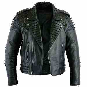 Chaqueta de Cuero Genuino de Lujo Hecha a Mano, Personalizada, Unisex, Estilo Punk Biker, con Revestimiento Formal, Servicio OEM - Product Image 4