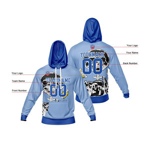 Sudadera con Capucha y Logotipo Bordado Personalizado para Hombre, Sudadera con Capucha de Alta Calidad de Marca Privada, Sudadera de Felpa 100% Algodón, Sudadera Lisa de Fábrica - Product Image 2