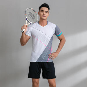 Chemise de badminton respirante et pantalon court pour hommes et femmes Uniforme de tennis sportif avec conception par sublimation - Product Image 3
