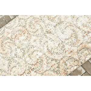 Turkish Patchwork Rug 4.3x6.6 ft Gray <b>Red</b> <b>Wool</b> Area Rug with Latex Backing Eco-Friendly Traditional Dining Room Rug - Product Image 5